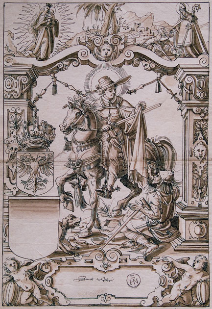 Burrell Collection Cartoon - Jacob Weber, 17th century
